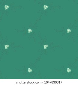 Little Flowers. Seamless Pattern with Delicate Daisy Flowers. Feminine Rapport for Linen, Textile, Wallpaper in Trendy Country Style. Colorful Seamless Pattern with Tiny Flowers. Vector Background.