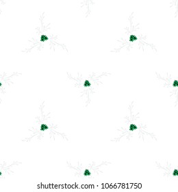 Little Flowers. Seamless Pattern with Delicate Daisy Flowers. Feminine Rapport for Linen, Textile, Wallpaper in Trendy Country Style. Colorful Seamless Pattern with Tiny Flowers. Vector Background.