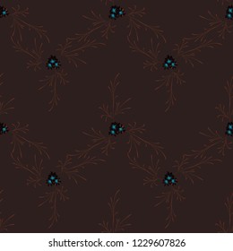 Little Flowers. Seamless Pattern with Gentle Daisy Flowers. Feminine Rapport for Linen, Textile, Wallpaper in Trendy Rustic Style. Colorful Seamless Pattern with Tiny Flowers. Vector Background.