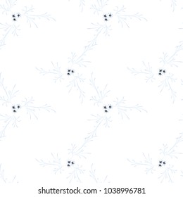 Little Flowers. Seamless Pattern with Pretty Daisy Flowers. Feminine Rapport for Textile, Fabric, Wallpaper in Trendy Rustic Style. Colorful Seamless Pattern with Tiny Flowers. Vector Background.