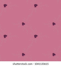 Little Flowers. Seamless Pattern with Pretty Daisy Flowers. Feminine Rapport for Linen, Textile, Fabric in Trendy Liberty Style. Colorful Seamless Pattern with Tiny Flowers. Vector Background.