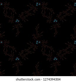 Little Flowers. Seamless Pattern with Pretty Daisy Flowers. Feminine Rapport for Textile, Fabric, Wallpaper in Trendy Liberty Style. Colorful Seamless Pattern with Tiny Flowers. Vector Background.