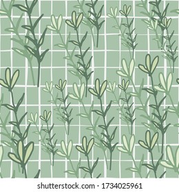 Little flowers seamless pattern in vintage style. Hand drawn outline floral wallpaper. Design for fabric, textile print, wrapping paper, cover. Modern vector illustration.