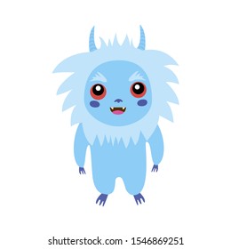 Little Fluffy Monster Isolated White Bacground Stock Vector (Royalty ...