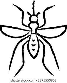 little fly hand drawn vector illustration