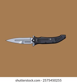 Little Folding Knife Vector Illustration