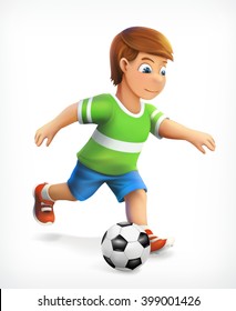Little football player, vector icon