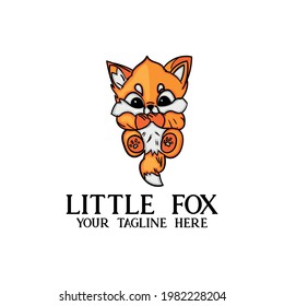 little fox design logo vector. fox animal vector