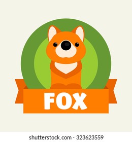 Little Fox. Vector illustrations
