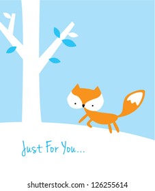 little fox in winter