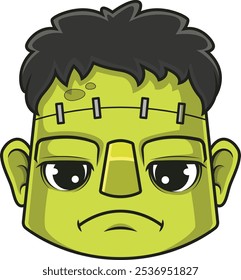 Little frankenstein Gesicht Vektorgrafik