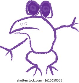  Little Frog. Drawn with a brush. White background.Vector illustration for your business. Cartoon style.
