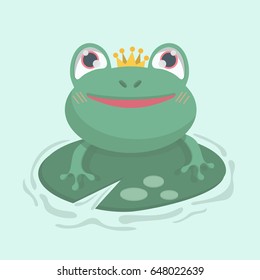 Little frog. Vector illustration of a cute little frog.