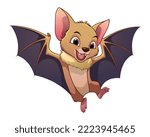 Little Fruit Bat Cartoon Animal Illustration