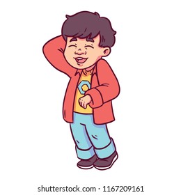 little funny cute boy