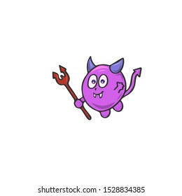 A little funny demon flying