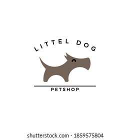 little funny dog logo vector illustration