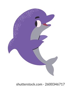 Little Funny Dolphin icon clipart avatar logotype isolated illustration
