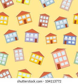 little funny house seamless pattern