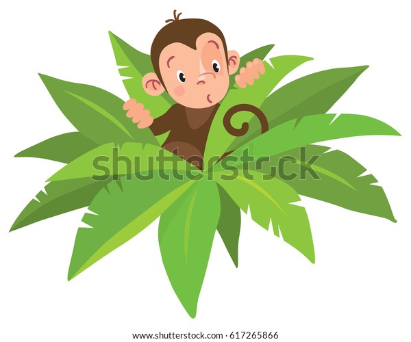 Little Funny Monkey Stock Vector (Royalty Free) 617265866 | Shutterstock
