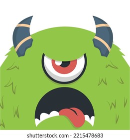 little Funny  monster cartoon background