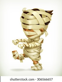 Little funny mummy, vector icon