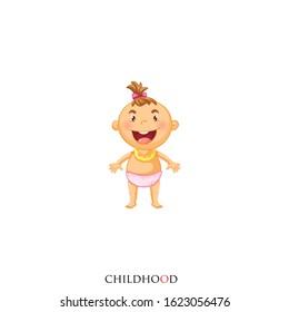 Little funny rebbe on an isolated background. Vector graphics.