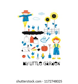 Little ggarden poster, Farm graphics