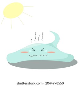 the little ghost catches the hot rays of the summer sun