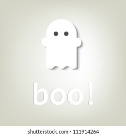 little ghost. creative poster for Halloween.