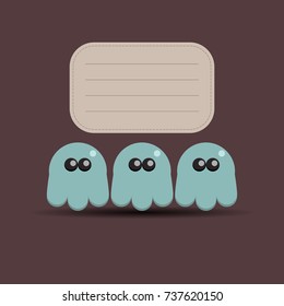 little ghosts on Halloween