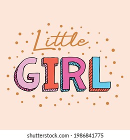 Little Girl abstract,Graphic design print t -shirt fashion,vector,poster,card