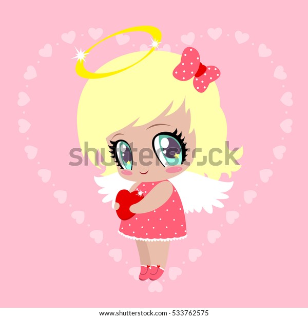 Little Girl Angel Cupid Amour Love Stock Vector Royalty Free