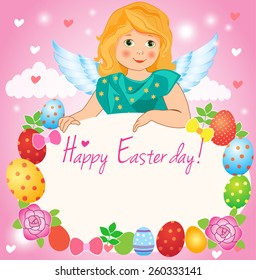 Little Girl. Girl angel. Angel wings. Girl on a cloud. Cute fairy cartoon illustration. Greeting card. Girl Angel tattoo. Angel costume. Angel in supernatural. Angel doll. Angel statue. Easter.