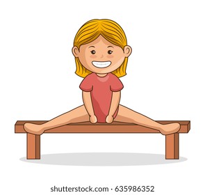 Little girl athlete character