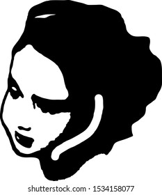 Little Girl Baby Face Stencil On Stock Vector (royalty Free) 1534158077 