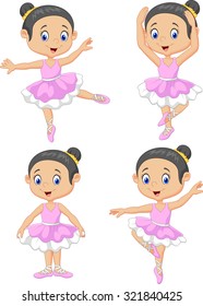 Little girl ballet dancer collection set 