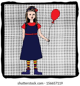 Little girl with balloon