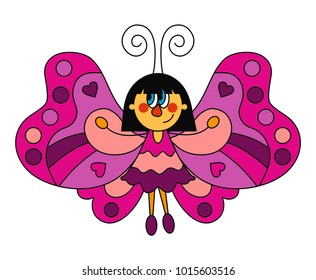 Little girl bitterfly