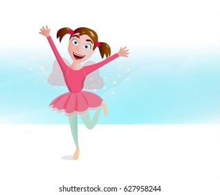 Little girl in carnival costume. Vector illustration cartoon character dressed in carnival costume. -stock vector