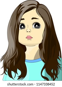 little girl cartoon