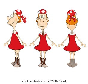 The little girl. Cartoon 