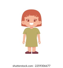 Little girl character. Elementary School Kids Wearing Uniform Illustration
