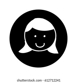 little girl character icon