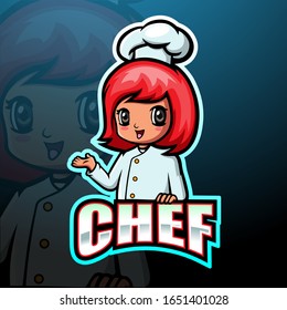 Little Girl Chef Mascot Logo Design