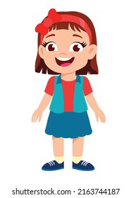 Little Girl Clipart Vector Illustration Isolated Stock Vector (Royalty ...