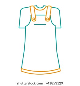 little girl clothes isolated icon