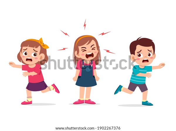 Little Girl Cry Scream Loud Make Stock Vector (Royalty Free) 1902267376 ...