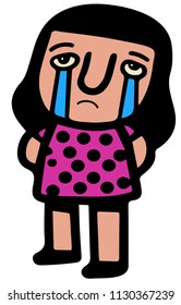 little girl crying