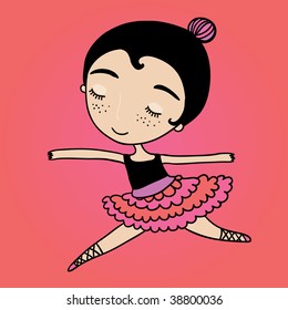The little girl danced ballet.
